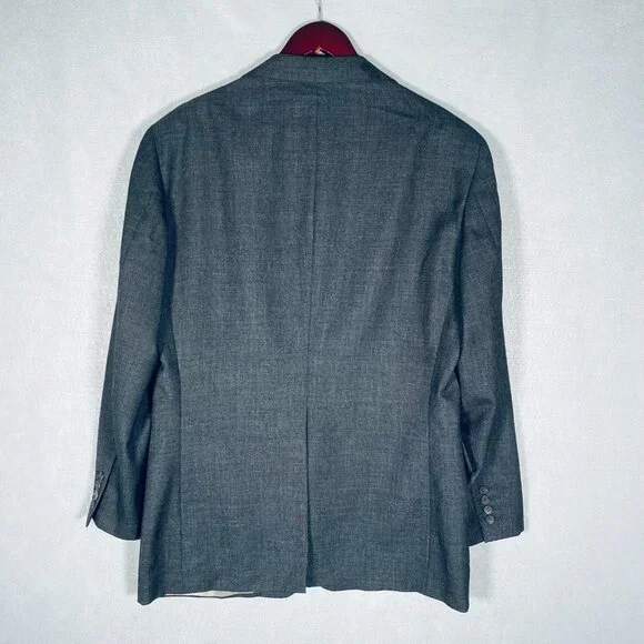 Vintage Paul Stuart Blazer Mens 44R Gray Wool Sport Coat Jacket Union Sport Coats & Blazers